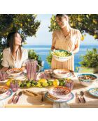 Assiette creuse Flower&Lemon assortie - 5,3x21,5 cm