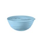 Tierra Puderblauer Behälter mit Deckel - 18xh7,8 cm