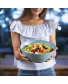 Tierra Puderblauer Behälter mit Deckel - 18xh7,8 cm