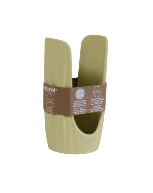 Tierra zeewiergroene glashouder - 18,5x10,3x9,5 cm