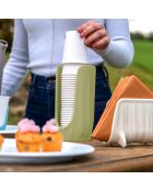 Tierra zeewiergroene glashouder - 18,5x10,3x9,5 cm