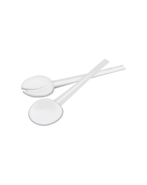Weißes Salatbesteck - D.20 cm