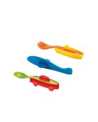 Juego de cubiertos Traffic de 3 piezas para niños, varios colores, 19 x 19 x 6 cm