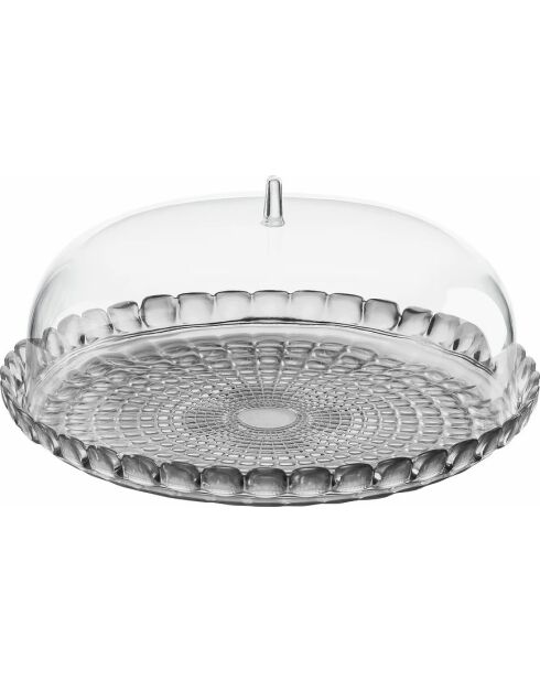 Service à petits gâteaux Tiffany transparent - 16x30 cm