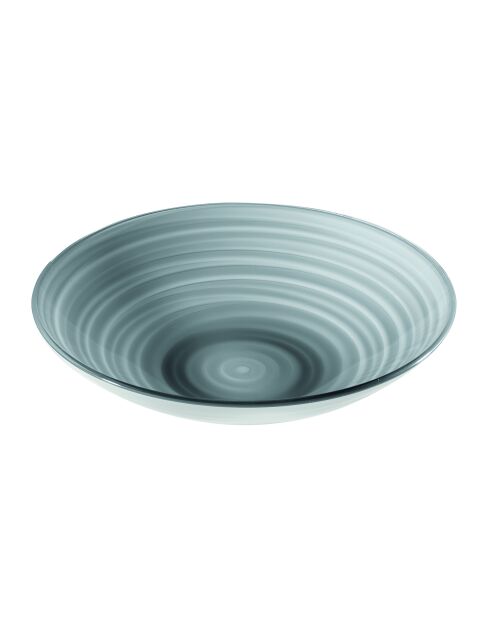 Centre de table / corbeille à fruits Twist gris ciel - 8,5x37x37 cm