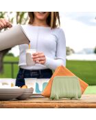 Porte-serviettes Tierra vert algue - 11x8x16 cm