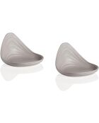 Set mit 2 Snackhaltern Tierra taupe - 12,3x12xh7,3 cm