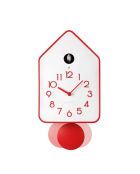 Horloge murale à pendule QQ-Up rouge - 18,8x9,8xh37 cm