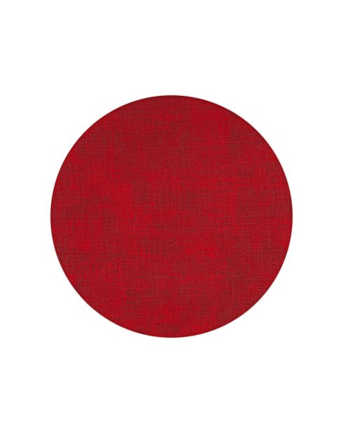 Tovaglietta rotonda in tessuto rosso - 37,5 cm
