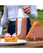 Porte-serviettes Tierra terracotta pâle - 11x8x16 cm