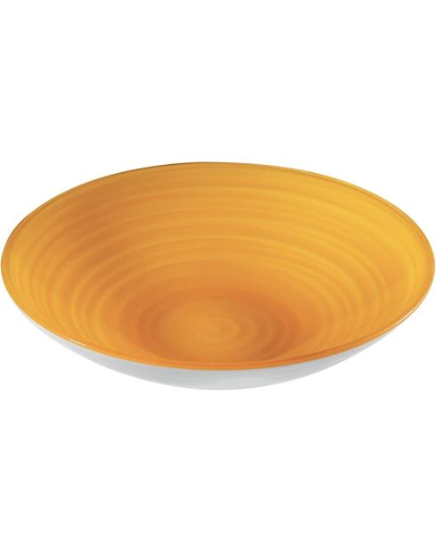 Centre de table/colle à fruits Twist ambre - D.37xH 8,5 cm