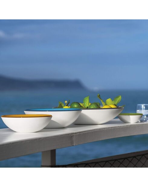 Centre de table/colle à fruits Twist ambre - D.37xH 8,5 cm