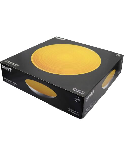 Centre de table/colle à fruits Twist ambre - D.37xH 8,5 cm