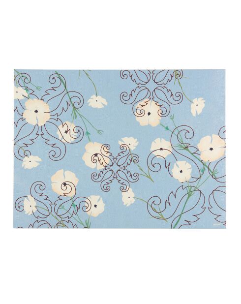 Mantel individual de poliuretano Fusion azul mate - 1,8x33x44 cm