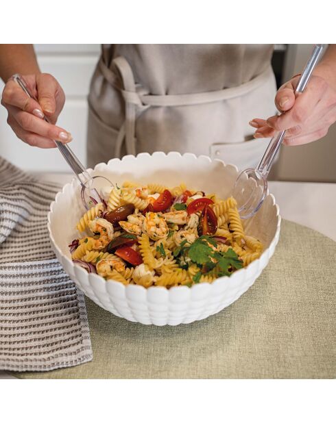 Servidores de ensalada transparentes - D.28 cm