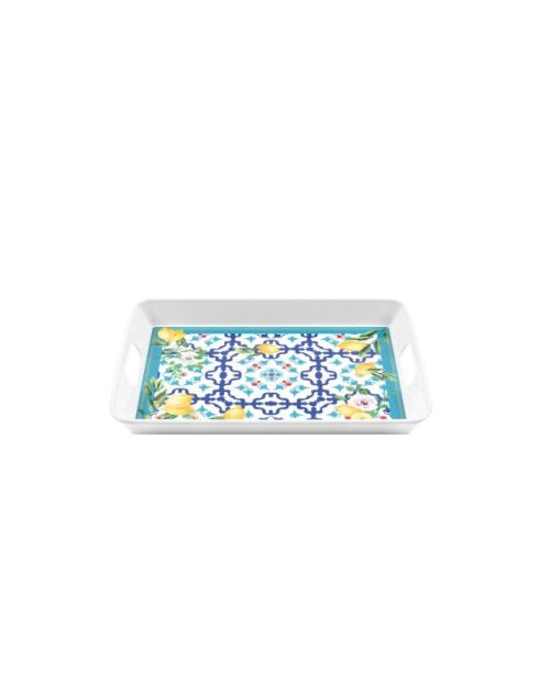 Plateau rectangulaire avec poignées Flower&Lemon assorti - 47,7x34x5,3 cm