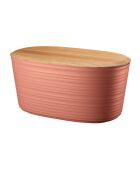 Portapane in bambù Tierra con coperchio Tagliere in terracotta leggera in bambù - 19x23,2x39,2 cm