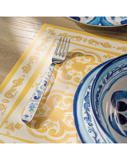 Set mit 24 blauen mediterranen blauen Posaten - 15x7,2x24 cm