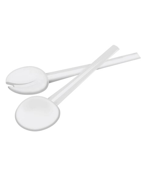Weißes Salatbesteck - D.20 cm