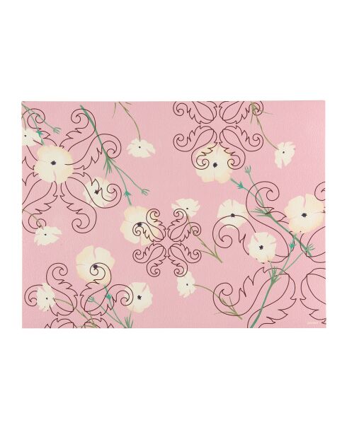 Flamingo roze Fusion placemat van polyurethaan - 1,8x33x44 cm
