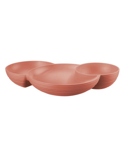 Plateau apéritif Tierra terracotta pâle - 5,2x21,4x29,5 cm