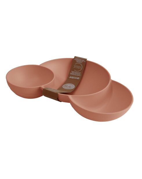 Plateau apéritif Tierra terracotta pâle - 5,2x21,4x29,5 cm