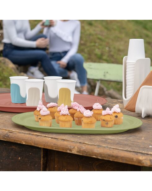 Plateau L Tierra vert algue - 3x32,5x47,5 cm