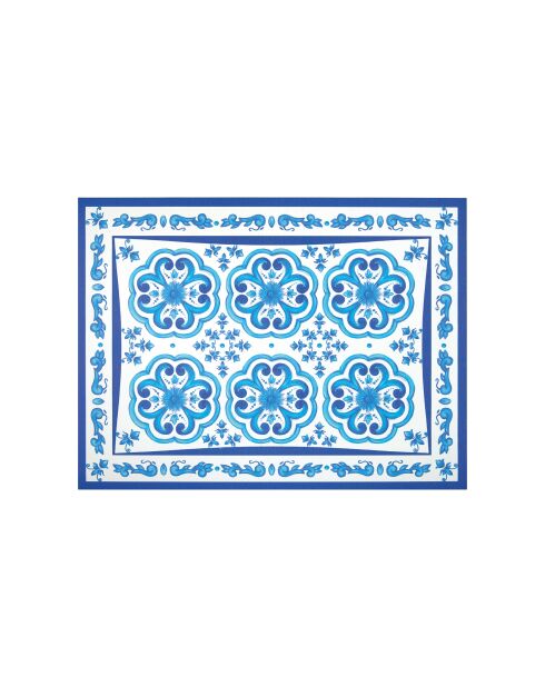 Mantel individual de poliuretano azul mediterráneo Blues, 1,8 x 33 x 44 cm