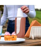 Tierra glashouder licht terracotta - 18,5x10,3x9,5 cm