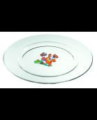 6 Assiettes plates Bimbi transparentes - D.19 cm
