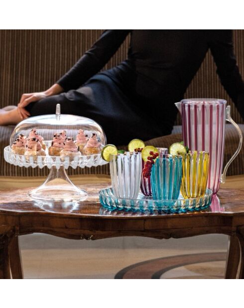 Plateau rond Dolcevita  turquoise - 3,5x31 cm