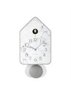 Horloge murale QQ-Up en marbre avec pendule gris foncé - 18,8x9,8xh37 cm