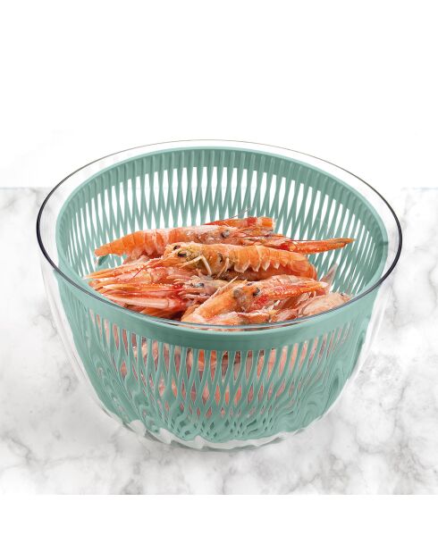 Centrifugeuse à salades Spin&Store vert lichen - D.26 cm