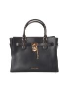 35T1GHMS2L zwarte leren handtas - 34x14x26 cm