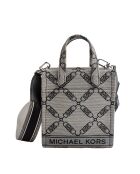 Gigi handtas klein model grijs met patronen - 17,1x20,3x7,6 cm