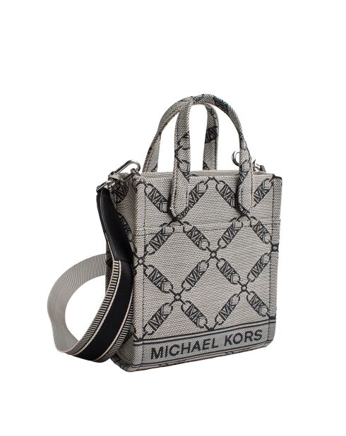 Gigi handtas klein model grijs met patronen - 17,1x20,3x7,6 cm