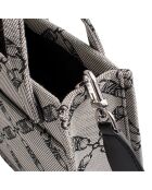 Gigi handtas klein model grijs met patronen - 17,1x20,3x7,6 cm