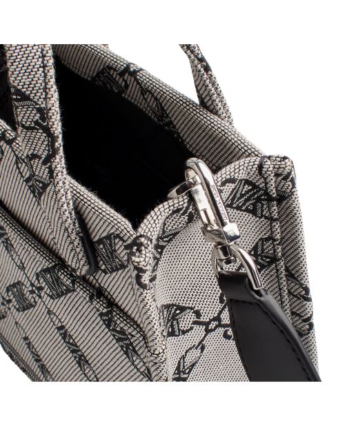 Gigi handtas klein model grijs met patronen - 17,1x20,3x7,6 cm