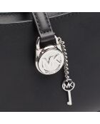 Bandolera Lyra de piel negra - 22,9x14x5,1 cm