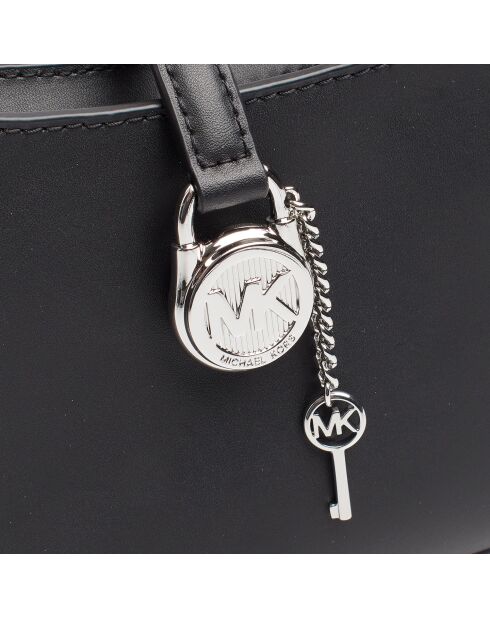 Bandolera Lyra de piel negra - 22,9x14x5,1 cm