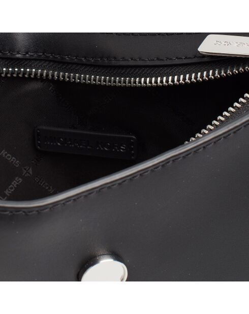 Bandolera Lyra de piel negra - 22,9x14x5,1 cm