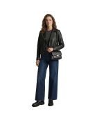 Bandolera Bradshaw mediana de piel negra - 23,5x16,4x5,7 cm