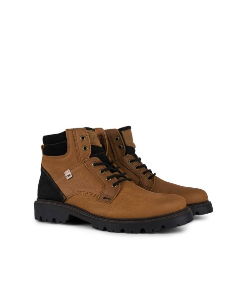 Banes laarzen van 100% nubuck, lichtbruin/zwart