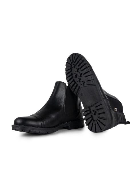 Chelsea boots 100 % cuir Movar noires