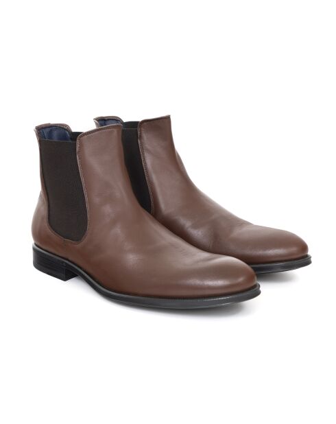 Chelsea boots 100 % cuir Luri marron