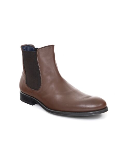 Chelsea boots 100 % cuir Luri marron