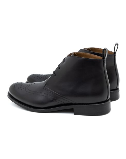 Botas negras Goodyear Welt 100% piel de Greseli