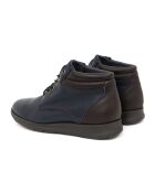 Berno blaue Stiefel aus 100% Leder