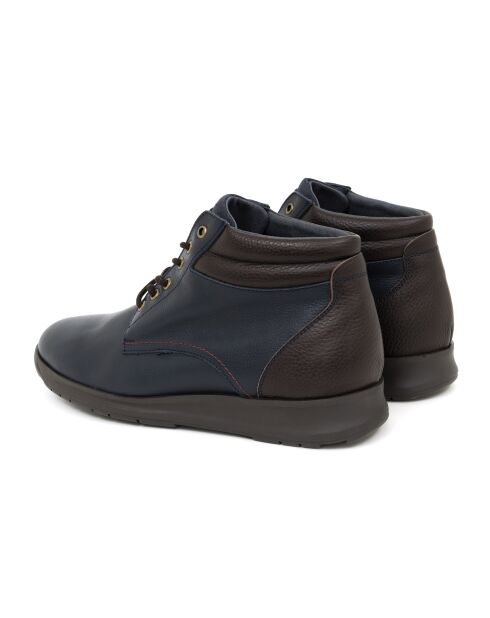 Berno blaue Stiefel aus 100% Leder