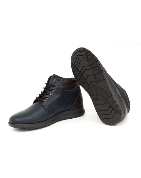 Berno blaue Stiefel aus 100% Leder